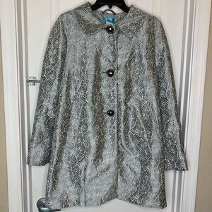 Buttons by Francesca Silver and Gray 3 Button Coat
